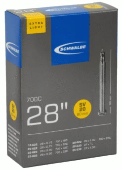 Schwalbe Cámara De Aire SV 20 ExtraLight Para 28 Cámaras 28" | Bike-Discount