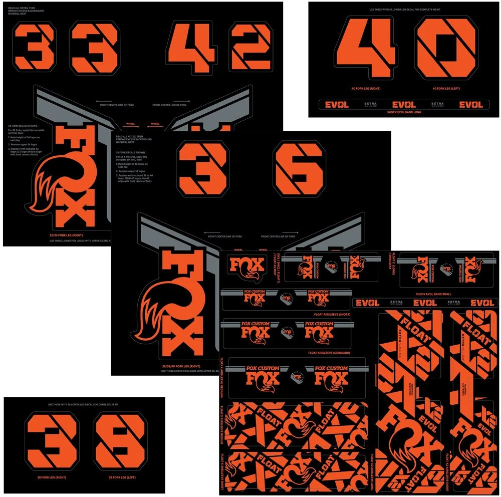Fox Racing Kit De Horquillas Y Amortiguadores Personalizados 2021 Sticker Set Horquilla - Accesorio | Bike-Discount - Imagen 2