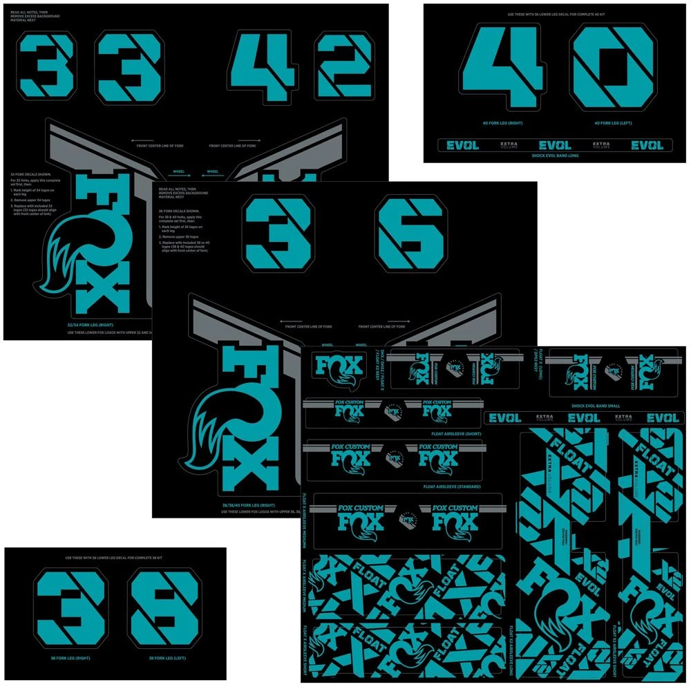 Fox Racing Kit De Horquillas Y Amortiguadores Personalizados 2021 Sticker Set Horquilla - Accesorio | Bike-Discount - Imagen 6