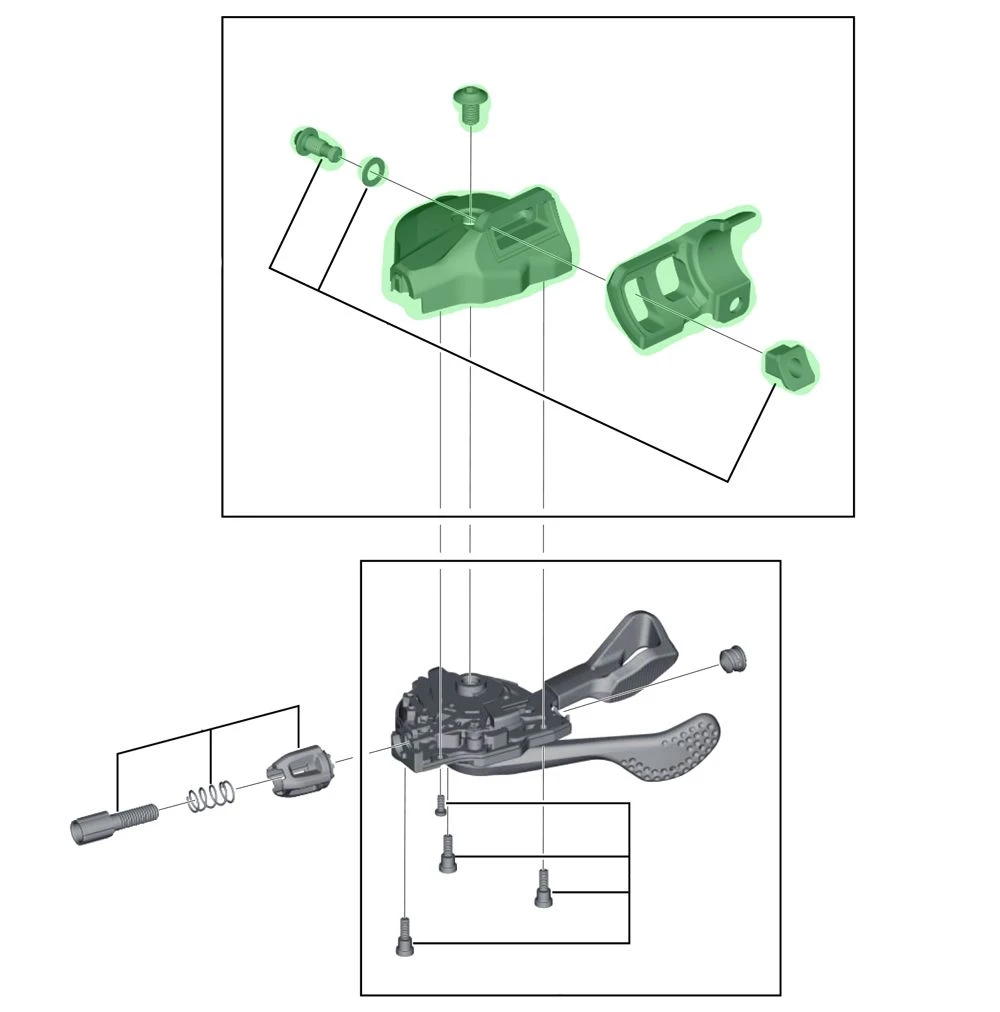 Shimano Tapa De La Carcasa Para SL-M8000 I-Spec II Lado Derecho Refacciones | Bike-Discount - Imagen 2