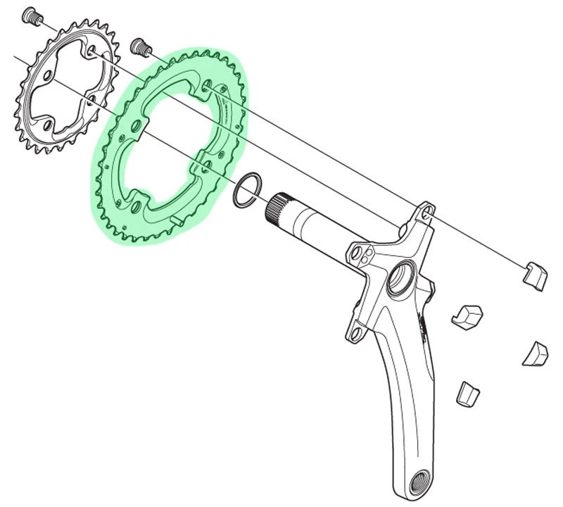 Shimano Plato XTR 2x10 Velocidades Para FC-M980 38 Dientes (AH) 10 Velocidades | Bike-Discount - Imagen 2