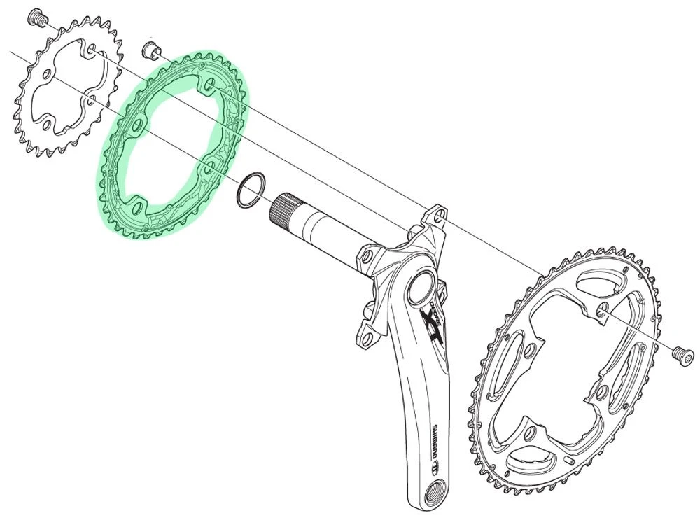 Shimano Plato XT Para FC-T780/T781/FC-M670 36T (AL) 10 Velocidades | Bike-Discount - Imagen 2