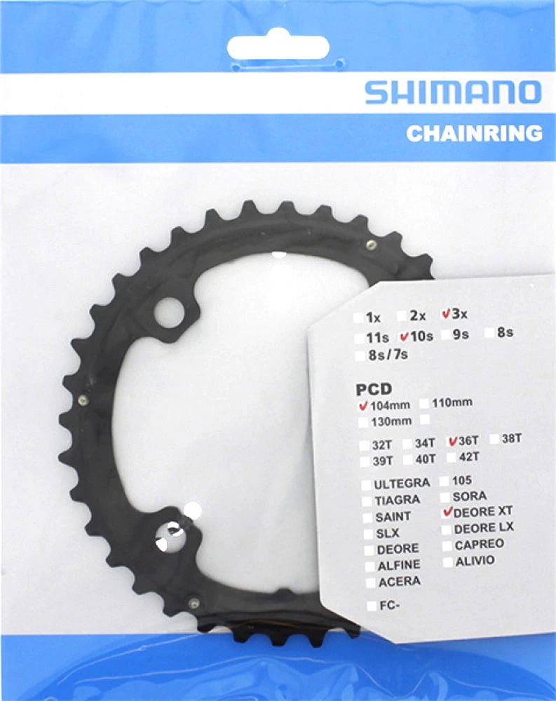 Shimano Plato XT Para FC-T780/T781/FC-M670 36T (AL) 10 Velocidades | Bike-Discount - Imagen 3